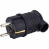 Dvopolni utikač 90  16A/250V crni  Guma - UTMM5U