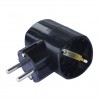 Lopov sa 2 prikljucnice 16A/250V,Crni - MK-RAZ2/BK