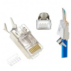 Utikač RJ45 8P CAT7 prolazni  FTP, SFTP, 50 kom.
