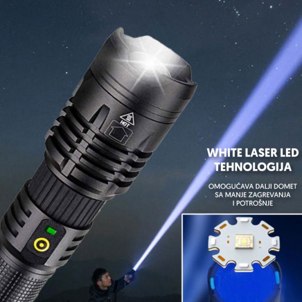 Ručna LED lampa sa LASER LED tehn. PL8421 - SVET5