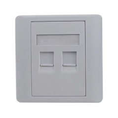 Poklopac 2slota, ravan sa zastorima 80x80mm