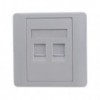 Poklopac 2slota, ravan sa zastorima 80x80mm - UTTNP-2