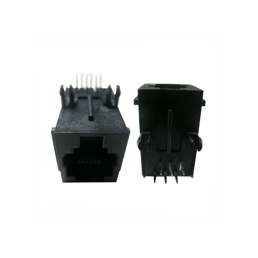 RJ12, UTP 6/4 F print pod uglom sivi - UTTP6P