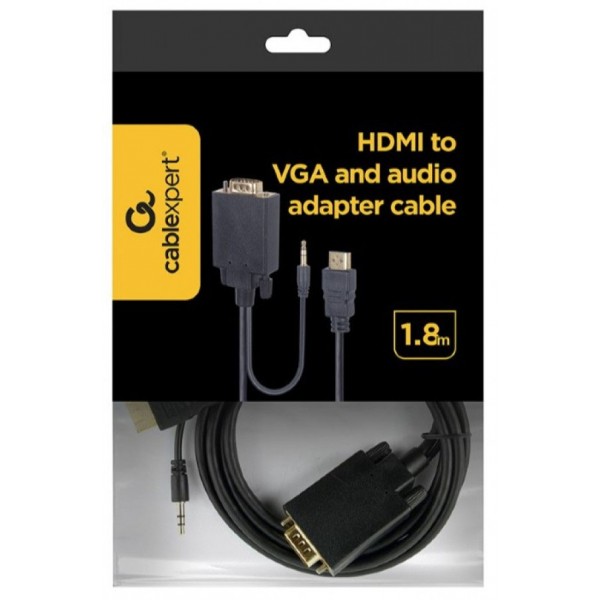 Kabel  HDMI  na VGA + audio 1,8m - KABHDMIVGA