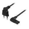Mrežni kabel  EU utikač na C7 0.75M 2X075 2.5A ugaoni - MK2-0.75