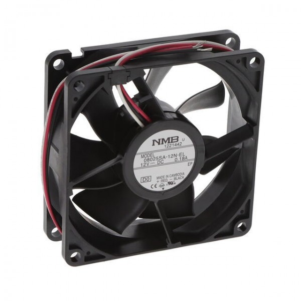 Ventilator 12VDC  80X25 0,18A 1.7W 08025SA-12N-EL - VE80X2512NMB