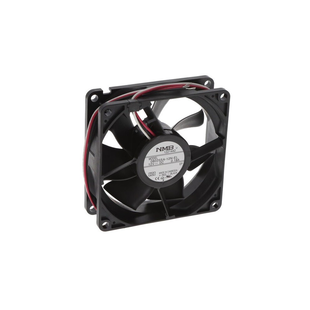 Ventilator 12VDC  80X25 0,18A 1.7W 08025SA-12N-EL - VE80X2512NMB