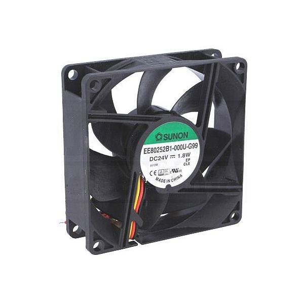 Ventilator 80X80X25 24V DC  3 izvoda ,lager - VE80X2524-L3