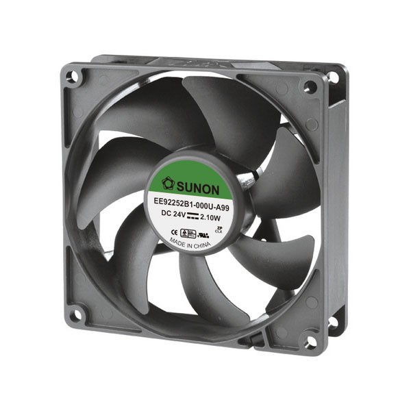 Ventilator 92x92x25 24V DC  lager 1,6W - VE92X2524LA