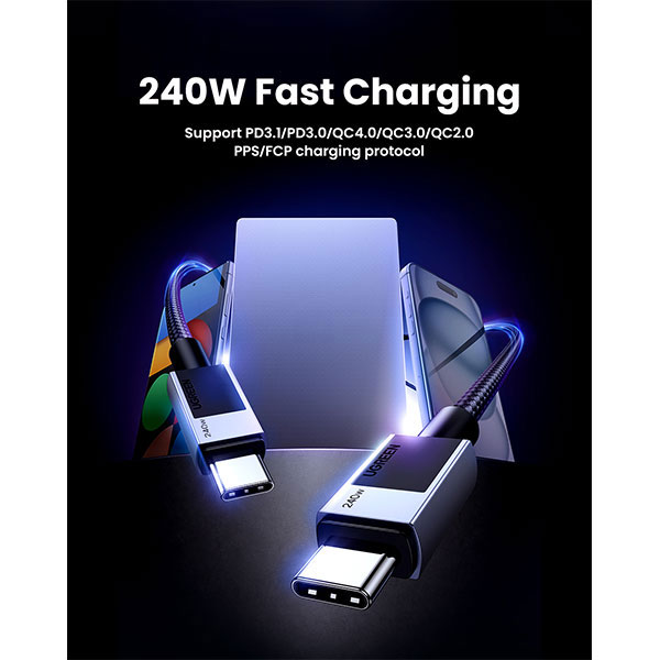 Kabl USB 3.1  Tip C na Tip C  240W ,2m fast UGREEN - KABUSBTIPC9