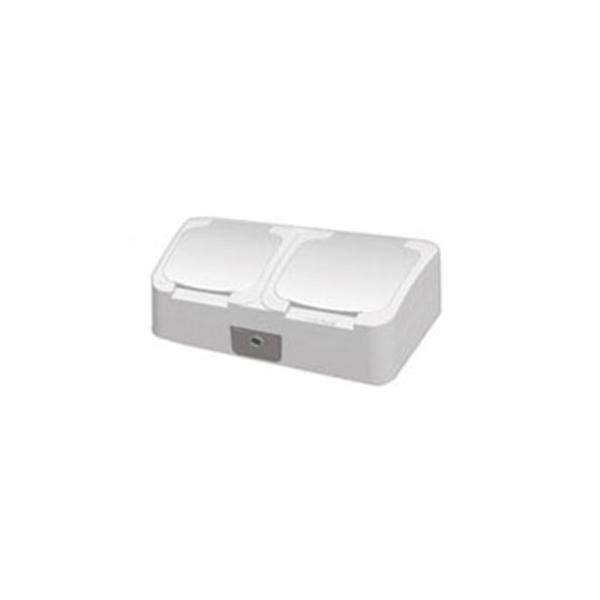 Prikljičnica dupla porcelan OG Nopal LUX 16A 250V - UTPR-2OG