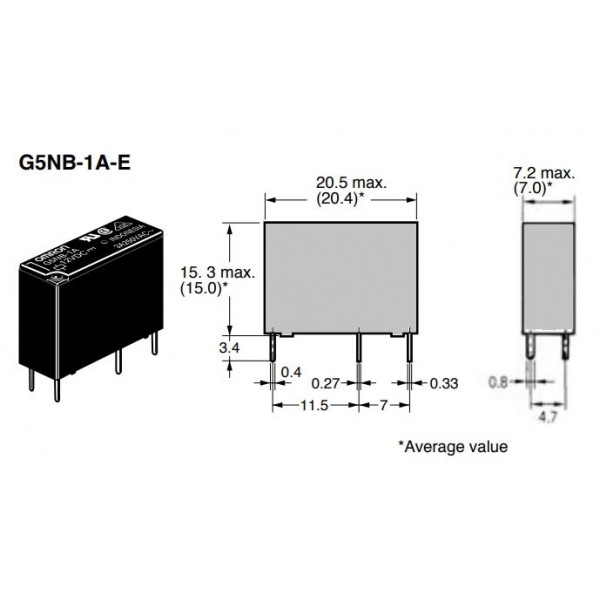 G5NB-1A 24DC  5A 2880R OMRON - RELG5NB1AE-24