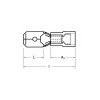 Kontakt muški kab. 6.3X0.8mm  0.5-1.5 CR. - EMKM63C