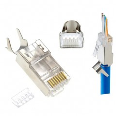 Utikač RJ45 8P CAT7 prolazni  FTP, SFTP, 50 kom.