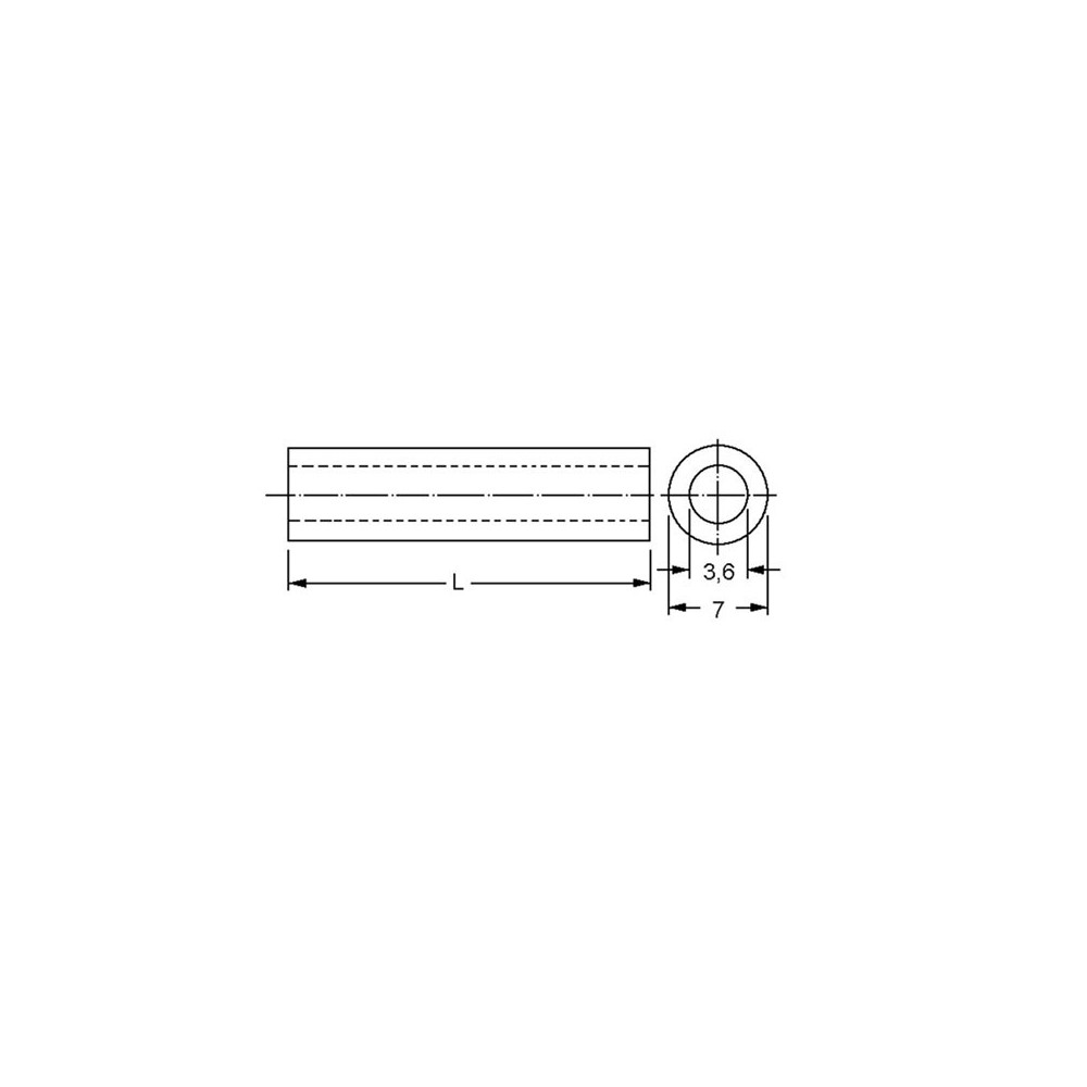 Odstojnik PVC. A  3,6/9mm - EMOPA09