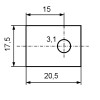 Odstojnik CuZn  m/z M3  15mm - EMOMC315
