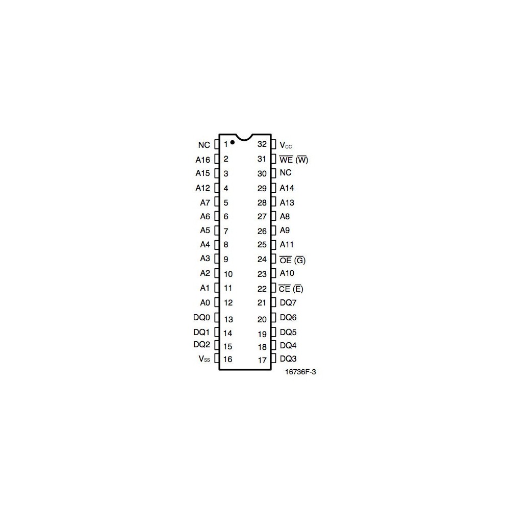 Flash EPROM 5V 128kx8 55ns DIP32 - E29F010-55PC