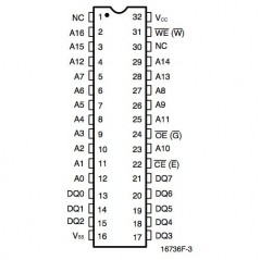 Flash EPROM 5V 128kx8 55ns DIP32