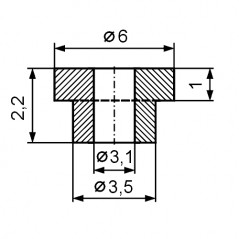 Izolator vijka TO220