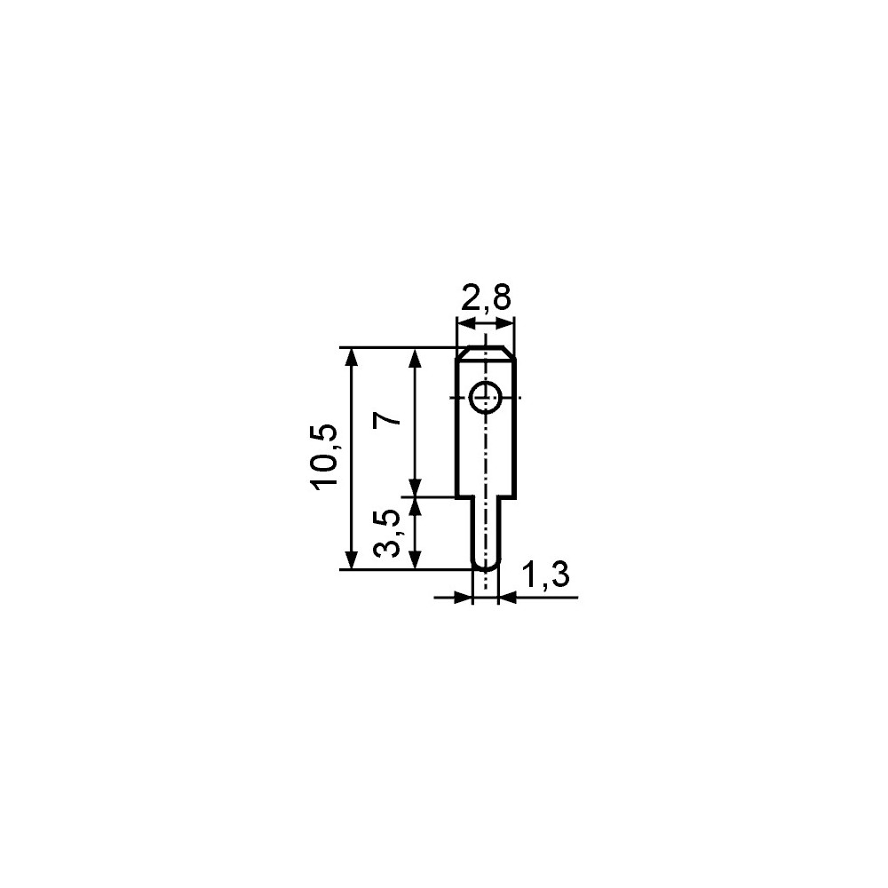 Kontakt muški print 2,8 X 0,8 mm - EMKM28P1
