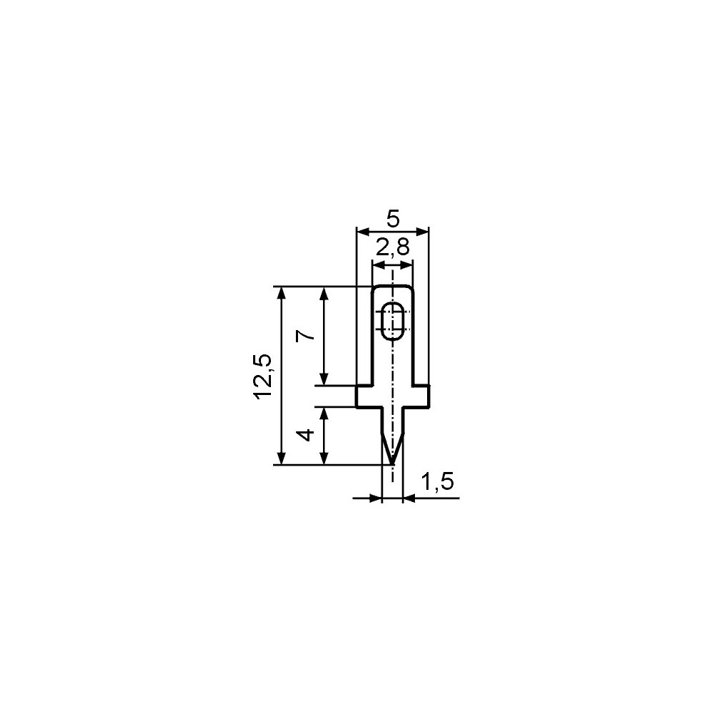 Kontakt musški print 2,8 X 0,5 mm - EMKM28P2