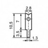 Kontakt muški print 2,8X0,8mm - EMKM28P4