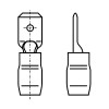 Kontakt muški kab. 6.3X0.8mm 1.5-2.50 Plavi - EMKM63P