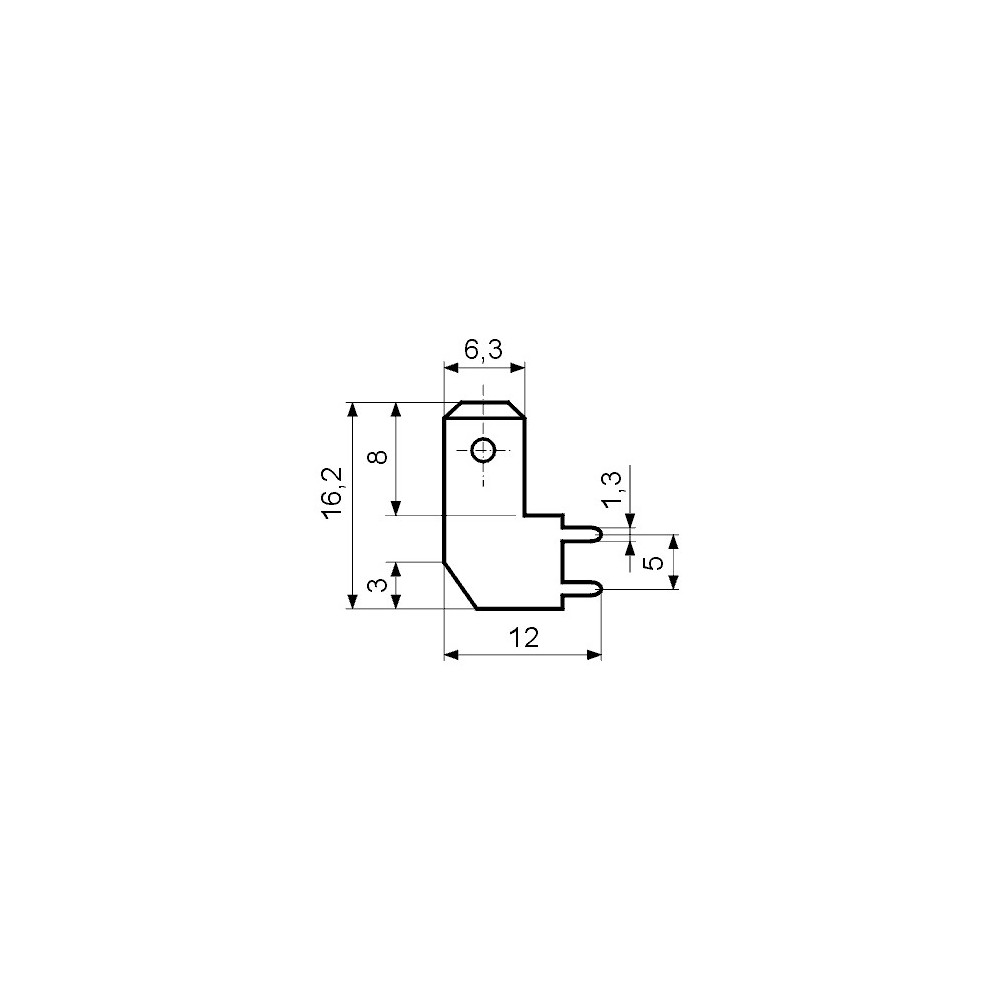 Kontakt muški print 90  6,3X0,8mm - EMKM63P2
