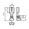 Kontakt ženski kab. 4.8X0.5-1mm Sn - EMKZ48