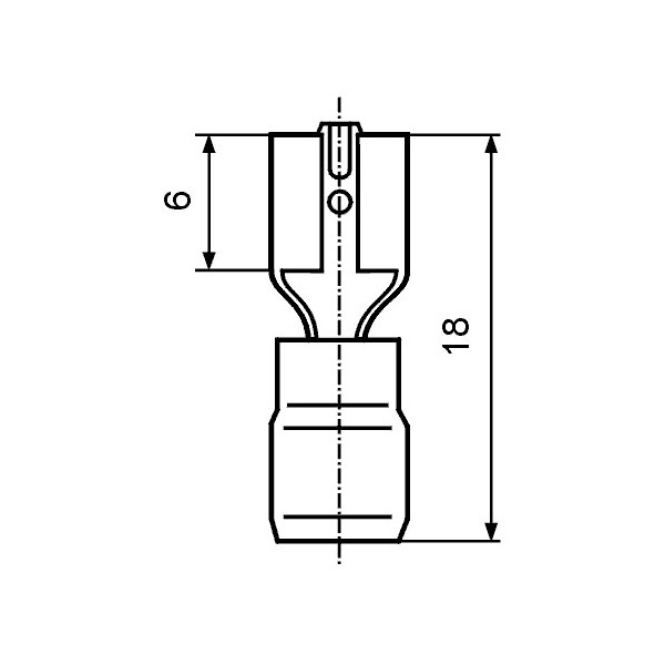 Kontakt ženski kab.4,8X0,8 sa izol.1,5mm2 - EMKZ48RT