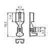 Kontakt ženski kab. 6.3X08 neizol.0,5-1mm,cink - EMKZ63