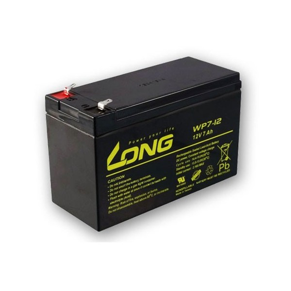 Akumulator 12V 7Ah 151X65X94 LONG, WP7-12, F2 - AK12-7
