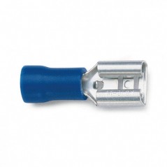 Kontakt ženski kab. 6,3X0,8  izol.Plavi 2,5mm