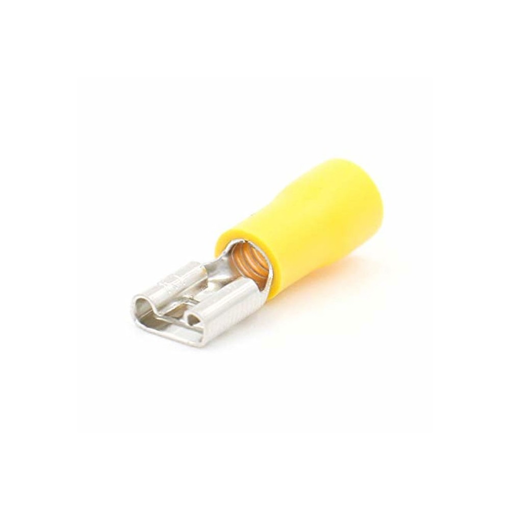 Kontakt ženski 6.3 izol. žuti  za provodnik 4-6mm - EMKZ63J