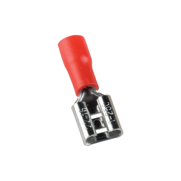 Kontakt ženski kab. 6.3X0.8  izol.Crveni1.5mm - EMKZ63R