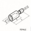 Papučica O ženska; Ø4mm 1,5÷2,5mm2 Bullet plava - EMKZO25