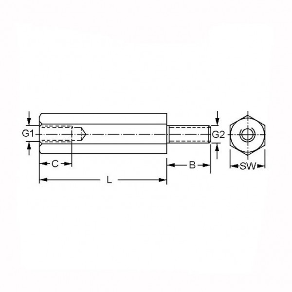 Odstojnik plastični M3 10mm - EMOP3I10