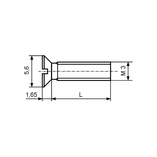 Vijak konus.+ M3x12mm - EMVIKK3X12