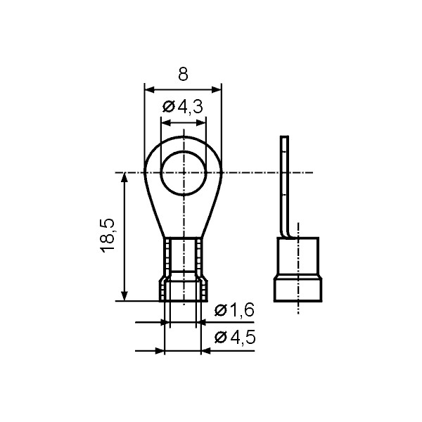 Papucica okasta sa izol.1.5mm M4 crvena - EMPO4I