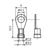 Papucica okasta sa izol.1.5mm M4 crvena - EMPO4I