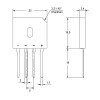 Grec 1000V 8A IN line GBU810 - GRB1000C8IN