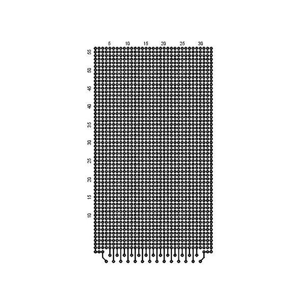 Raster ploca 100X160 mm  pertinaks - EMRP02
