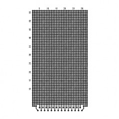 Raster ploca 100X160 mm  pertinaks, tačke