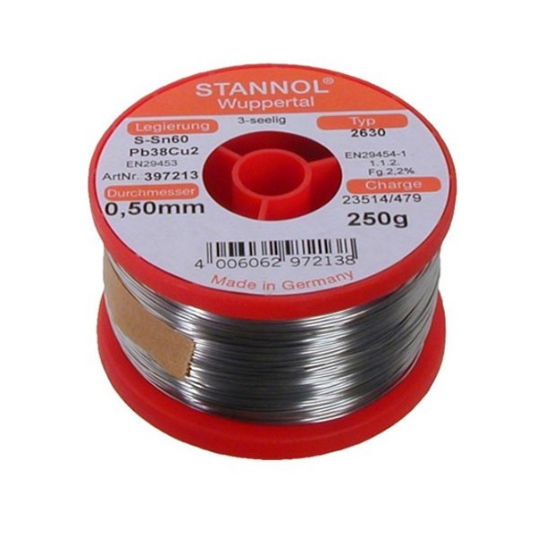 Tinol 0.5mm 250gr.Stannol  Sn60 Pb39 Cu1 - EMTI05-025S