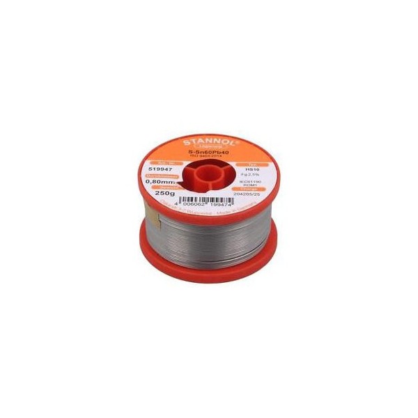 Tinol 0.8mm 250gr. Stannol Sn60Pb39Cu1 - EMTI08-025S