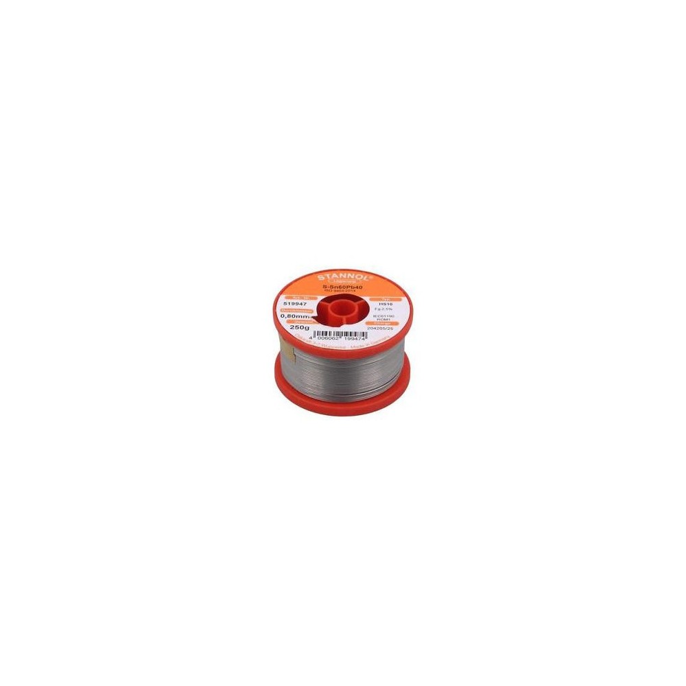 Tinol 0.8mm 250gr. Stannol Sn60Pb39Cu1 - EMTI08-025S
