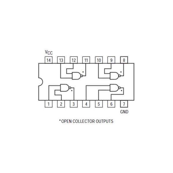 IC quad 2- input NAND gate - IC74HC03D-SMD-PBF