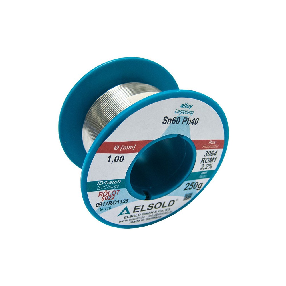 Tinol 1mm 250gr Elsold Sn60/Pb40 - EMTI1-025E