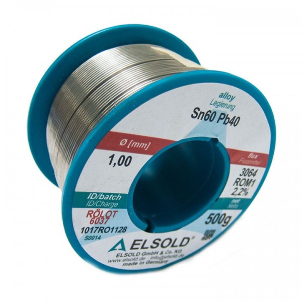 Tinol žica Elsold Sn60/Pb40, 1mm 500g - EMTI1-05E