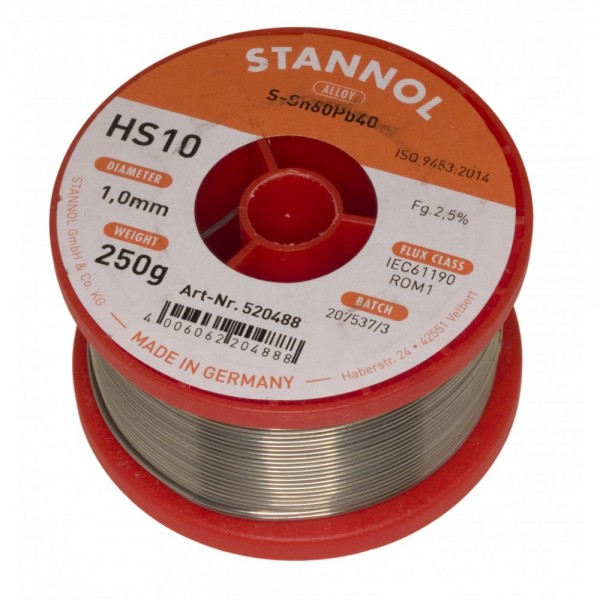 Tinol  2mm 250gr, Sn60 Pb40 STANNOL - EMTI2-025